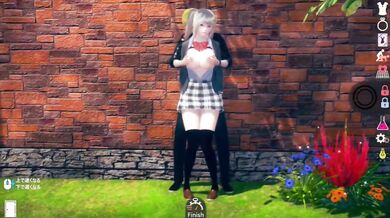 Big Tits Blonde AI Girl Destroyed By 3d Hentai Game Breasts Massage