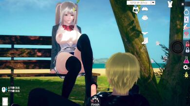 Big Tits Blonde AI Girl Destroyed By 3d Hentai Game Breasts Massage