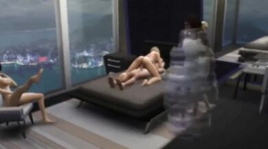 Five Horny Girls Destroyed By Big Cock Gangbang Sims Cartoon