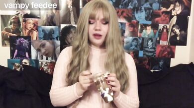 Blonde Feedee Destroyed By Weight Gain Belly Stuffing Choked Fat Girl BBW