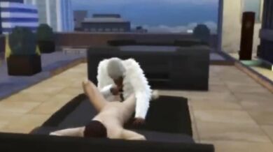 Ebony Thot Choked By Huge Cock In Sims Interracial Ass Fuck Play