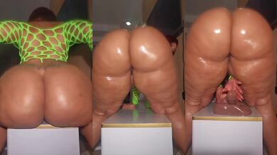 Amateur Ebony BBW Twisted Big Ass Loud Moaning Orgasm Destroyed By Big Dildo