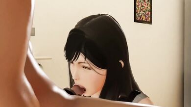 Tifa Lockhart destroyed by big dick in bathroom urgency