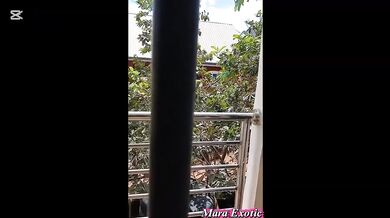 Standing backshots with fat ass ebony bouncing on hard dick thong homemade milf