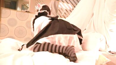 Amateur Japanese Maid Cosplay Cat Ears Destroyed Pussy Ass Anal