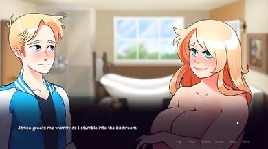 Stalking Chubby Stepmom With Big Tits In Shower Talking About Video Games