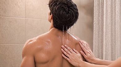 Blonde Step Mom Destroyed By Young Guy Gushing Choked Wet In The Shower