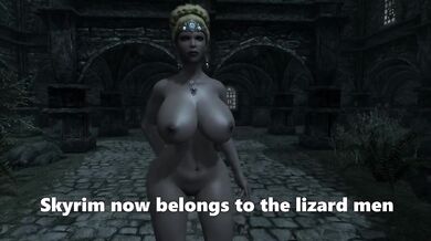 Queen Andrea Surrenders To The Argonians Hardcore Gangbang Orgy