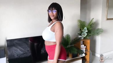 Big Ass British Ebony Lily Blume Wants You To Rip Her Gym Shorts And Fuck Her Creamy Pussy Till She Cum On Your BBC