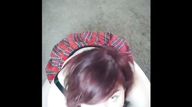 Chubby Redhead Teen Sloppy Blowjob Choked On Bigload Schoolgirl Punk