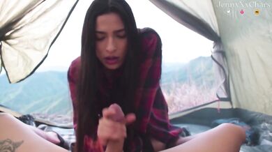 Slim Latina Destroyed Big Ass Camping Fuck Gushing Cumshot POV HD