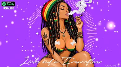 Du und dein Sex auf dem Dancefloor Cartoon Reggaemusik choked gushing raw