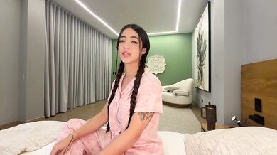 Colombian Latina Amateur Blowjob PoV Pijama Lingerie Teen College
