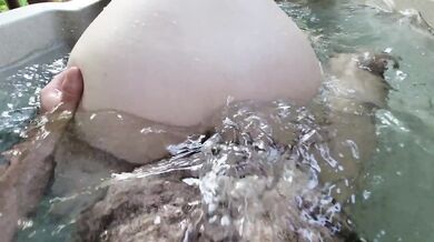 Pregnant BBW Wife Gets Destroyed in Hot Tub Public Creampie
