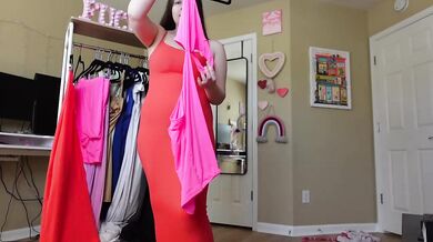 Skims Dress Try On Haul Destroyed Gushing Tight Black Dress Big Natural Tits Big Ass