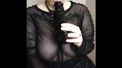 Chubby Redhead Masturbates With BBC Toy Destroyed By Big Toys