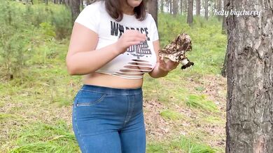 Stepmom Caught Stepson Masturbating In Forest Woods