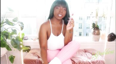 Ebony Goddess Marley Destroyed By Smoke In Tight Leggings With Big Tits Choked