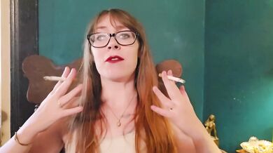 Brunette Glasses Smoking Milf Destroyed By Multiple Cigarettes Amateur