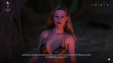 Stranded And Naked College Blonde With Big Tits Destroyed In Visual Novel