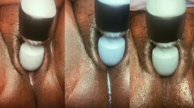 Massaging Big Pussy Until Drips Solo Squirt BBW Sex Toy