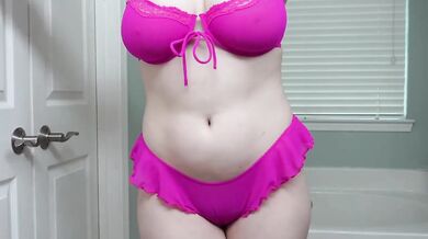 Transparent Pink Lingerie Try On Destroyed By Big Tits And Big Ass Catstaxy