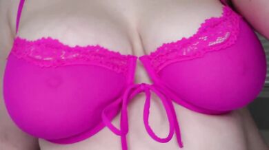 Transparent Pink Lingerie Try On Destroyed By Big Tits And Big Ass Catstaxy