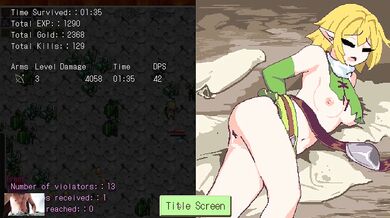 Tiny Elf Masturbates Rough In Hentai Game Orgy