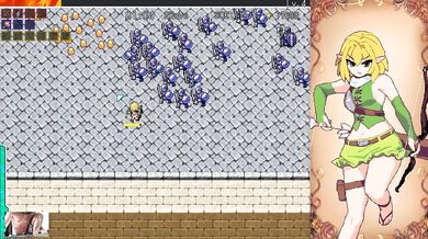 Tiny Elf Masturbates Rough In Hentai Game Orgy