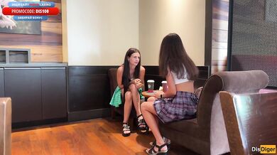Public Blowjob and Anal Sex with Student Girls at Starbucks
