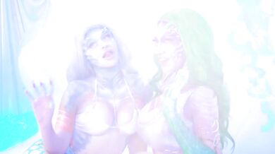 Deep Sea Creatures Shoot Behind the Scenes with Jewelz Blu and Little Puck Destroyed Gushing Choked