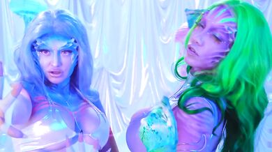 Deep Sea Creatures Shoot Behind the Scenes with Jewelz Blu and Little Puck Destroyed Gushing Choked