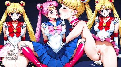 Sailor Moon Lesbian Orgy Destroyed Gushing Choked