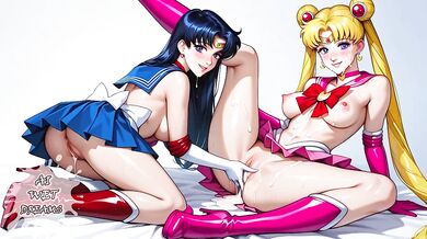 Sailor Moon Lesbian Orgy Destroyed Gushing Choked