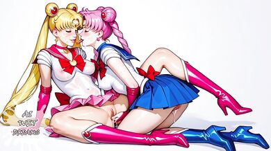 Sailor Moon Lesbian Orgy Destroyed Gushing Choked