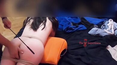 Italian Brunette Shibari Girl Destroyed Gushing Choked With Cane And Plugged