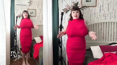 I Tried 3 Red Dresses as a Busty Plus Size Woman Destroyed Gushing Choked