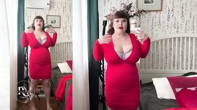 I Tried 3 Red Dresses as a Busty Plus Size Woman Destroyed Gushing Choked