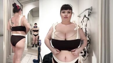Exclusive HD Pornstar Solo Female Busty Plus Size Swimsuits Off The Shelf Try On Haul Destroyed Gushing