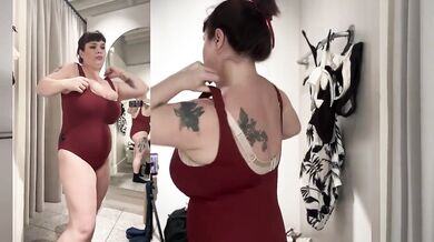 Exclusive HD Pornstar Solo Female Busty Plus Size Swimsuits Off The Shelf Try On Haul Destroyed Gushing