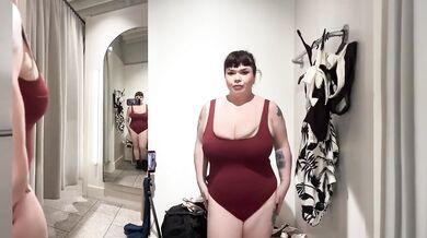 Exclusive HD Pornstar Solo Female Busty Plus Size Swimsuits Off The Shelf Try On Haul Destroyed Gushing