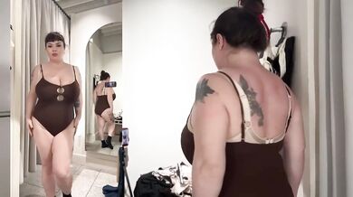 Exclusive HD Pornstar Solo Female Busty Plus Size Swimsuits Off The Shelf Try On Haul Destroyed Gushing