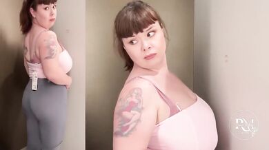 Busty Girl Destroyed Trying Jeans Romper and Gym Sets Exclusive HD Porn Solo Female