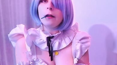 Rem ASMR Lollipop Sucking and Relaxing Massage Maid Cosplay Joi Exclusive