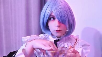 Rem ASMR Lollipop Sucking and Relaxing Massage Maid Cosplay Joi Exclusive