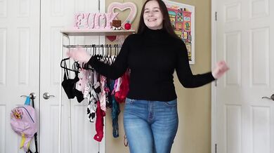 Fall Sweater Try On Haul With Big Natural Tits