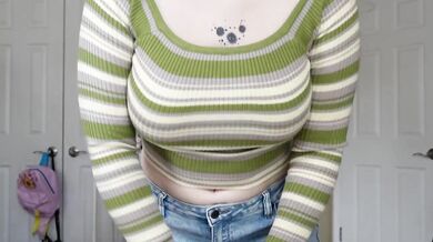 Fall Sweater Try On Haul With Big Natural Tits