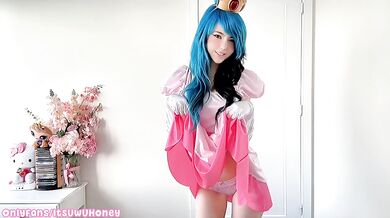 Super Princess Peach Cosplay Striptease Destroyed Gushing Choked
