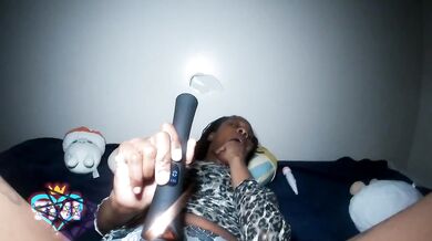 Step Bro Destroyed By Magic Wand Ebony Amateur HD Solo
