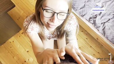 Cummed On Glasses After A Dizzying Blowjob